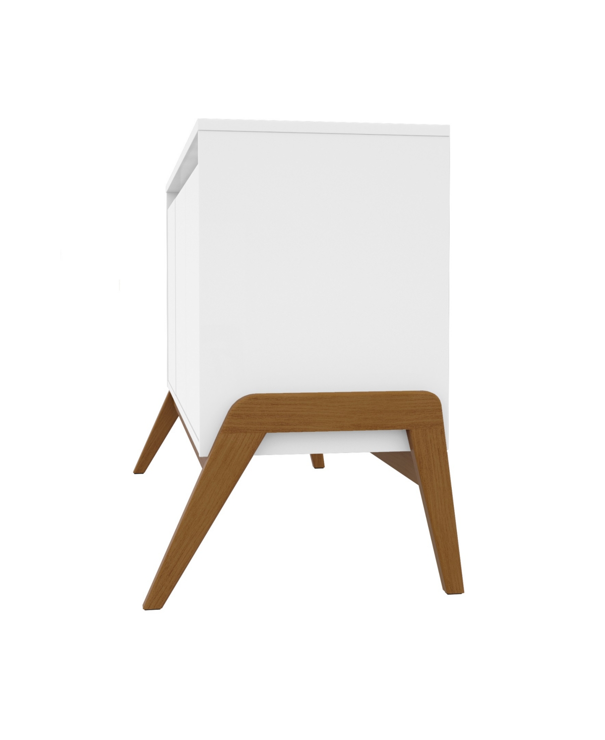 Manhattan Comfort Gales 48.50" Medium Density Fiberboard 4-shelf Sideboard In Matte White