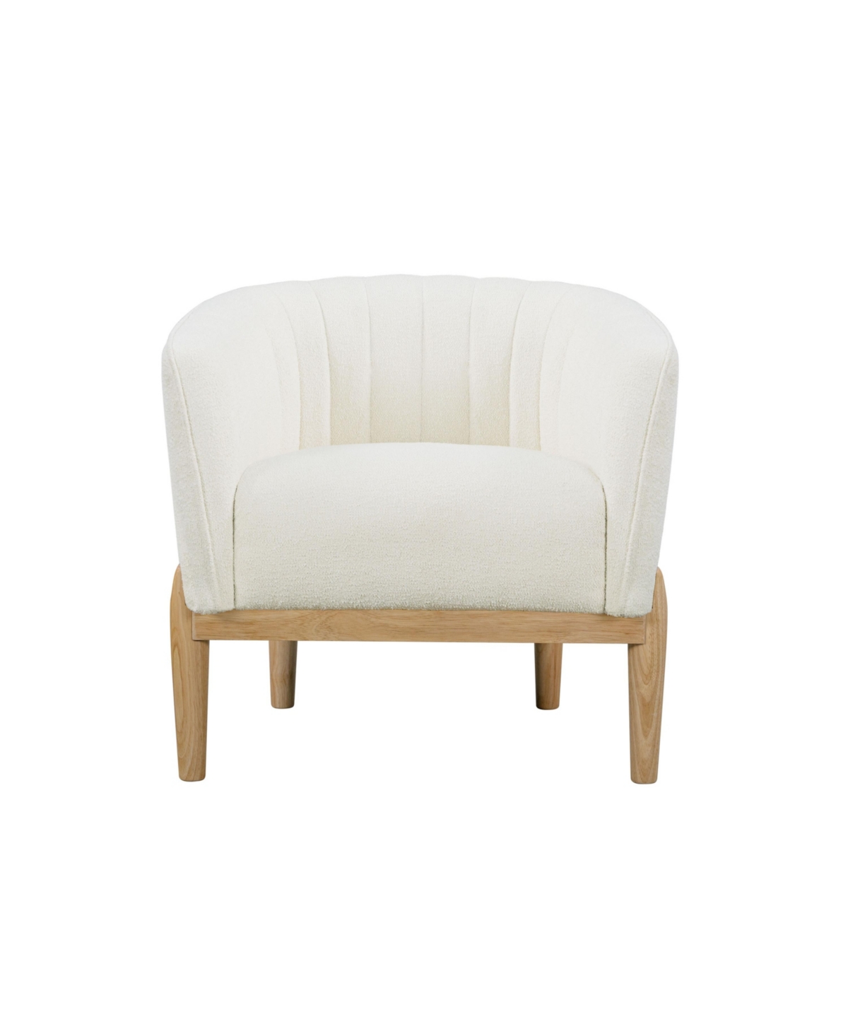 Lifestyle Solutions 30.7" Boucle Catriona Accent Chair In Ivory