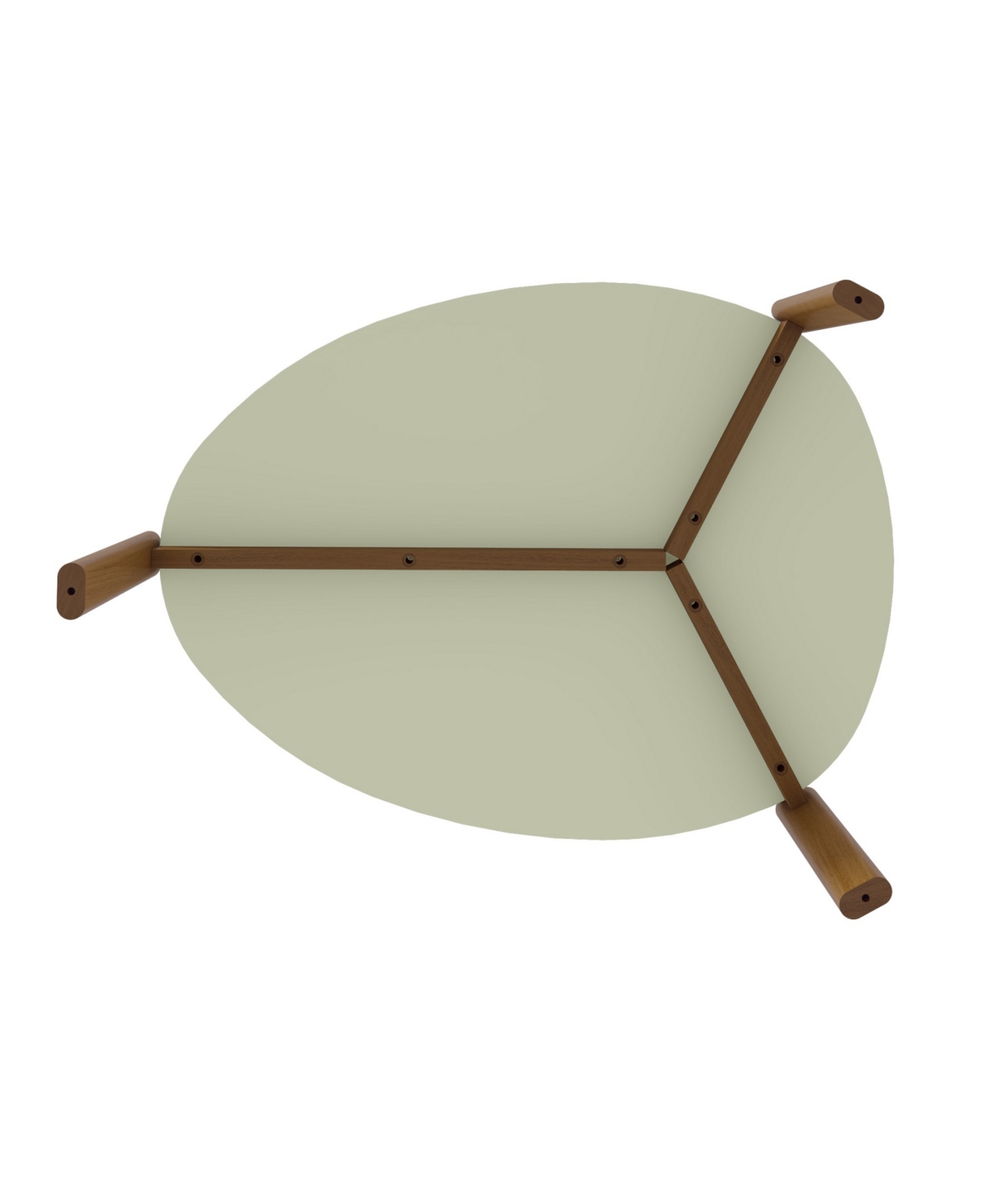 Manhattan Comfort Gales Medium Density Fiberboard Mid-Century Modern Coffee Table