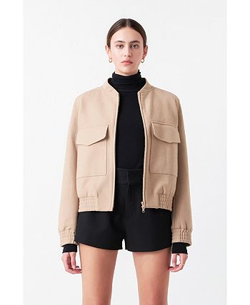 endless rose Women s Wool Bomber Pocket Jacket Macy s