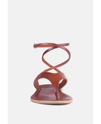 WRAP-UP Tie around Flat Womens Sandals