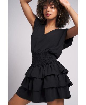 Women's Isabella Smocked Waist Crinkled Fabric Dress