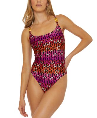 Trina Turk - Women's Echo Chain Scoop-Neck One-Piece Swimsuit