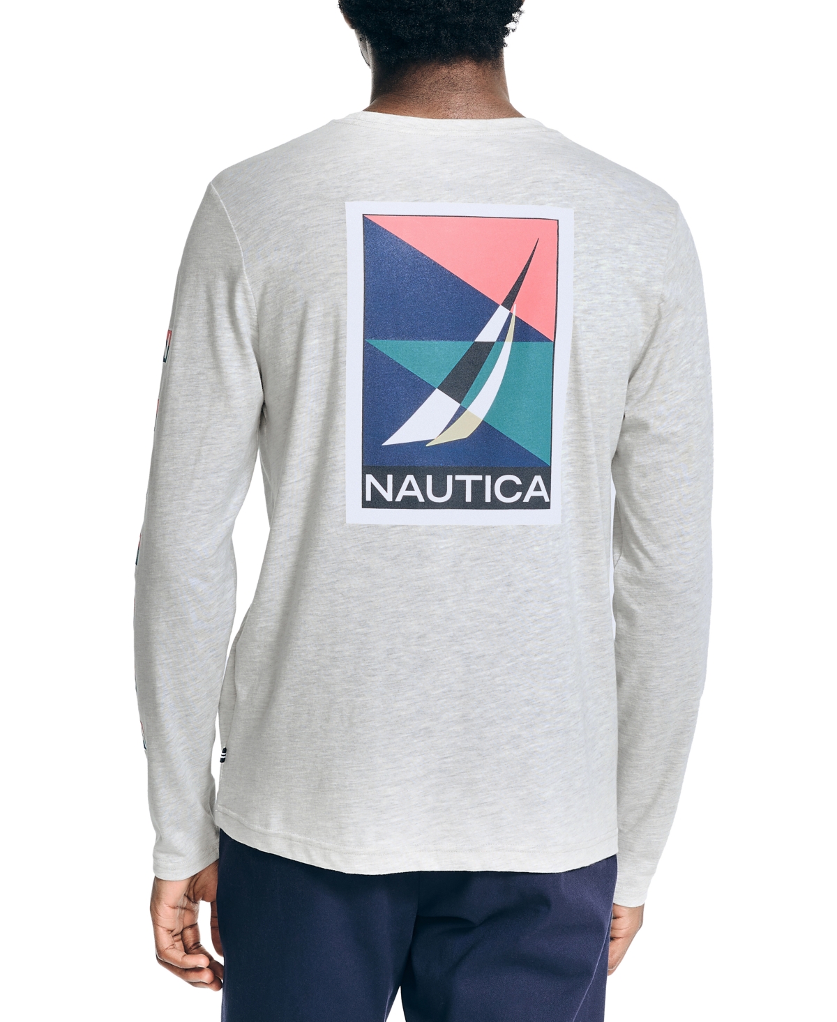Nautica Men's Classic-Fit Logo Graphic Long-Sleeve T-Shirt