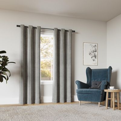 Cascade Pleated Velvet Blackout Grommet Curtain Panel