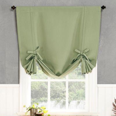 Preston Energy Saving Blackout Rod Pocket Window Tie-up Shade