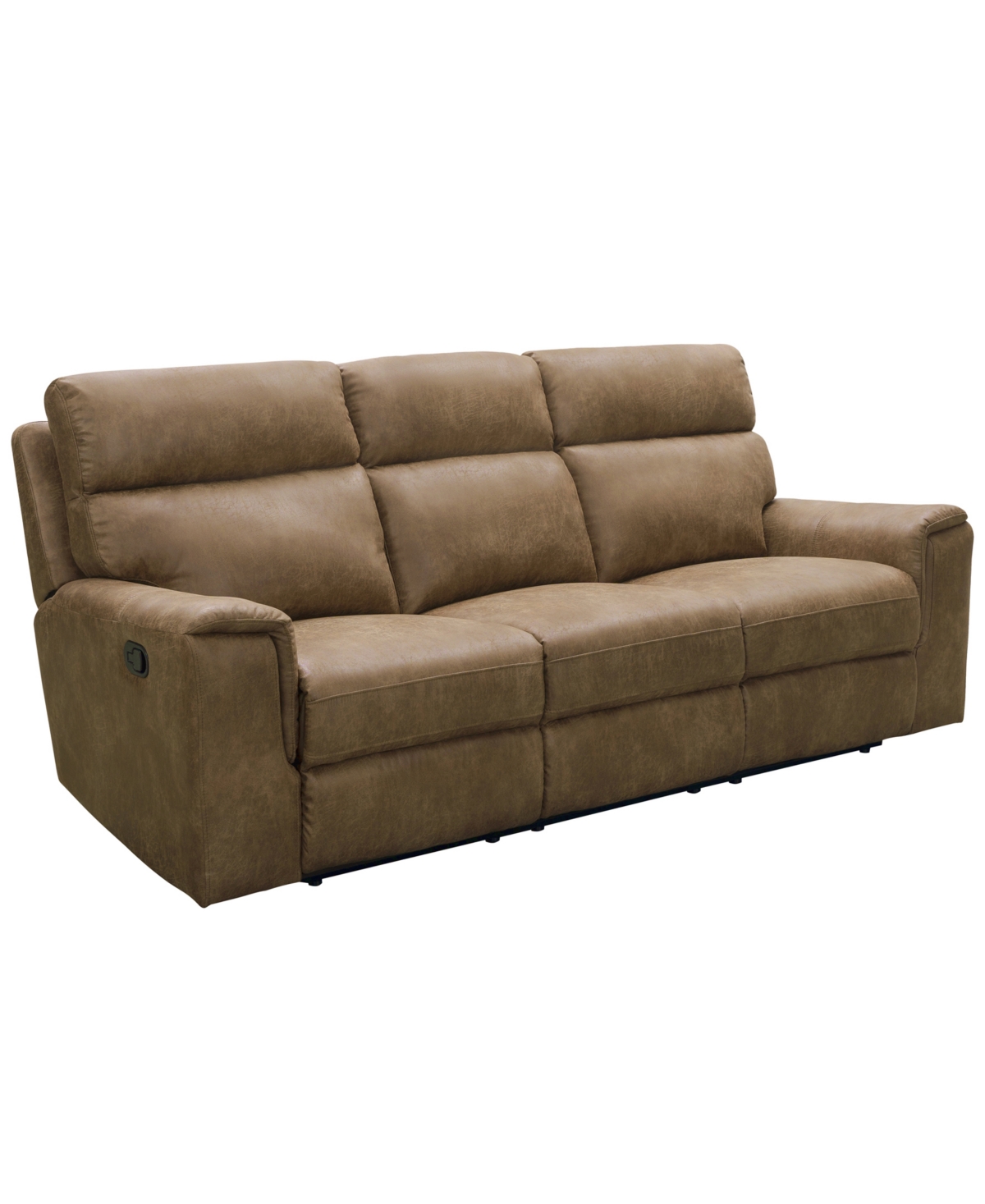 Abbyson Living Lawrence 39.5" Fabric Reclining Sofa In Camel