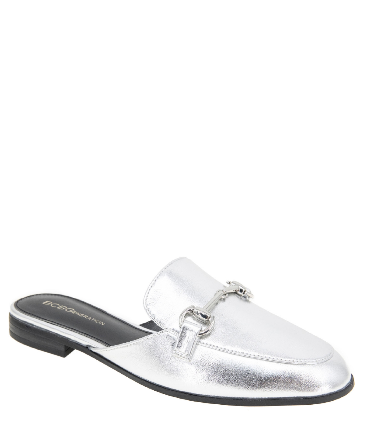 Bcbgeneration Zorie Bit Mule In Dark Silver