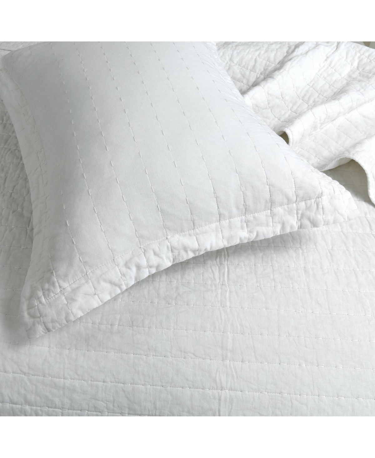 MarCielo 3 Pcs 100% Cotton Oversized Bedspread Set Stitching -