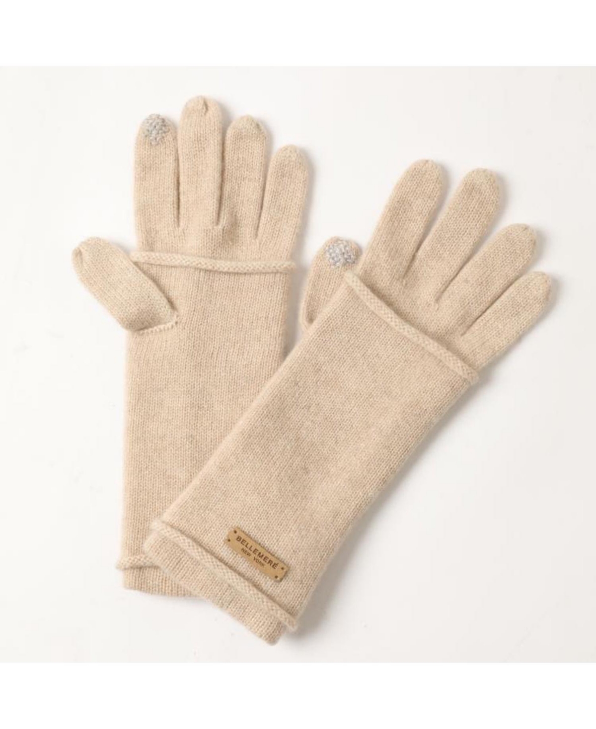 BellemereNewYork Cashmere Touchscreen Gloves - Beige