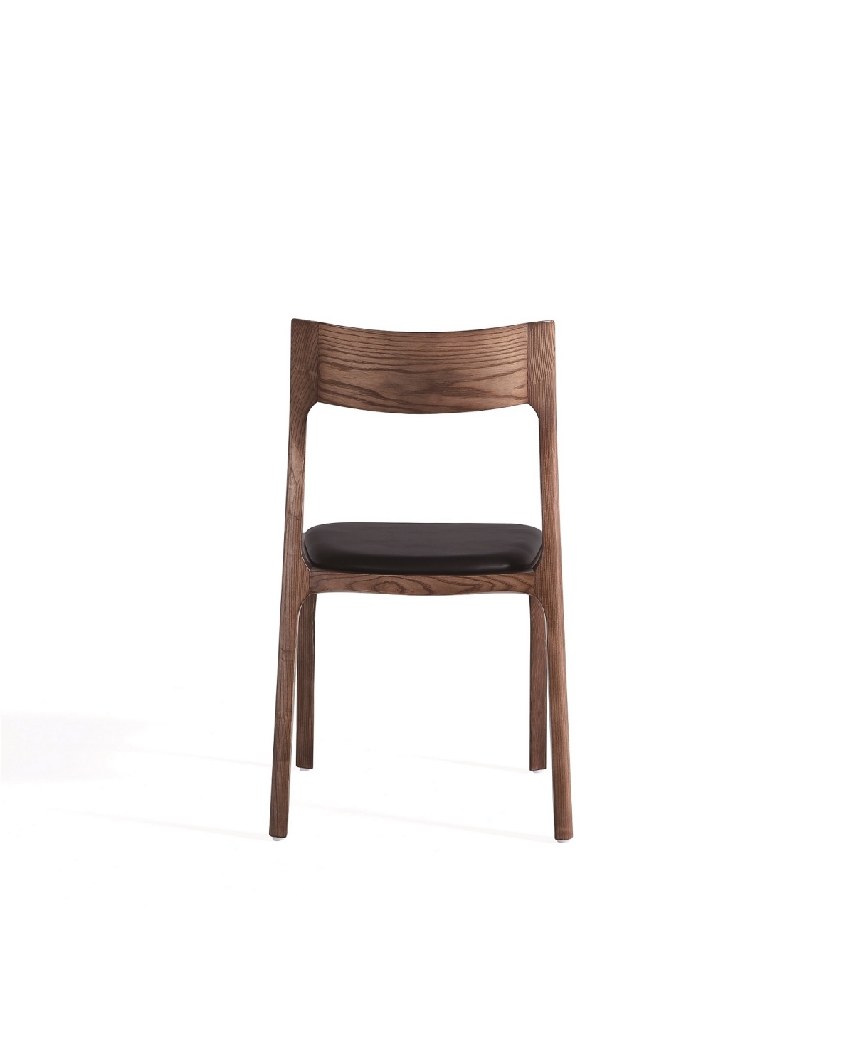 MANHATTAN COMFORT MODERNO 2-PIECE FAUX LEATHER UPHOLSTERED STACKABLE DINING CHAIR SET 
