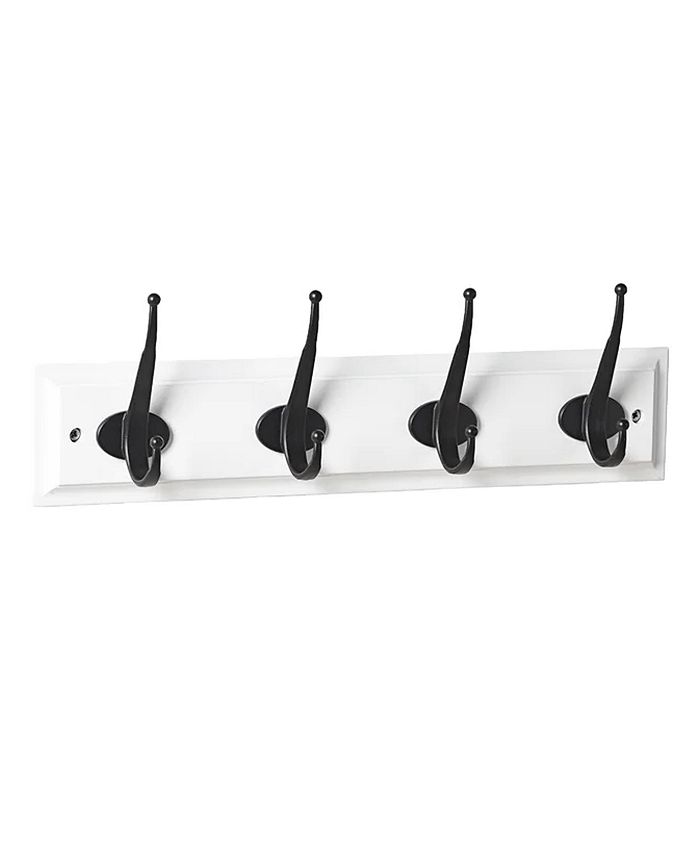 Mascot Hardware Black Gothic Hat & Coat Hook Rail (18 In.) 4 Hooks
