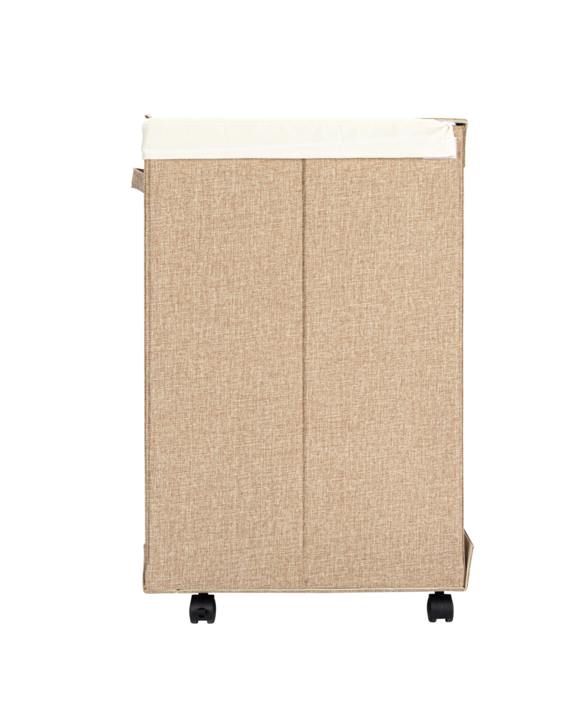 Shop Household Essentials Narrow Collapsible Laundry Hamper With Liner And Lid In Latte