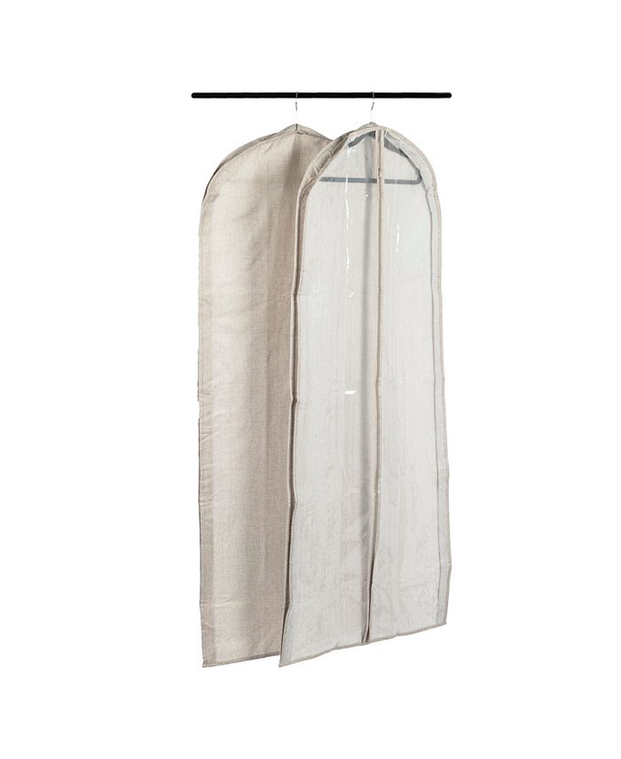 Household Essentials Hanging Zippered Garment Storage Bag with Clear