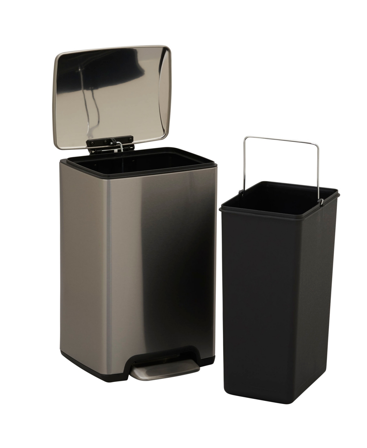 Shop Household Essentials Step Trash Can In Stainless