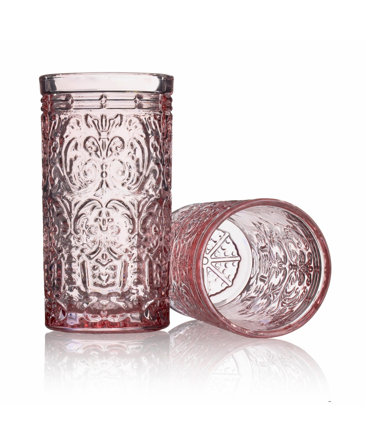 Godinger Jax Highball Glasses, Set Of 8 In Pink