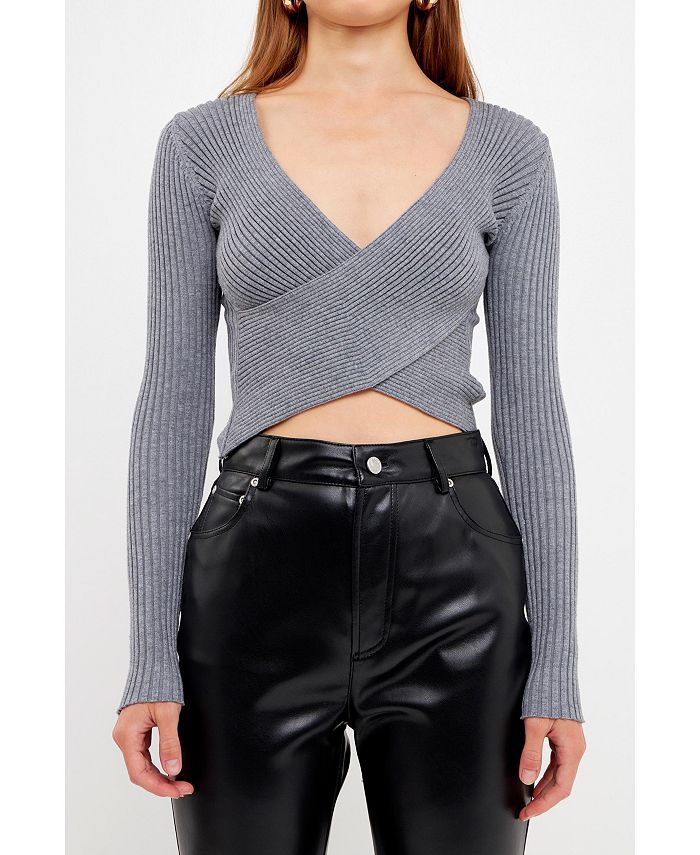 endless rose Women's Vneck Wrap Knit Top Macy's