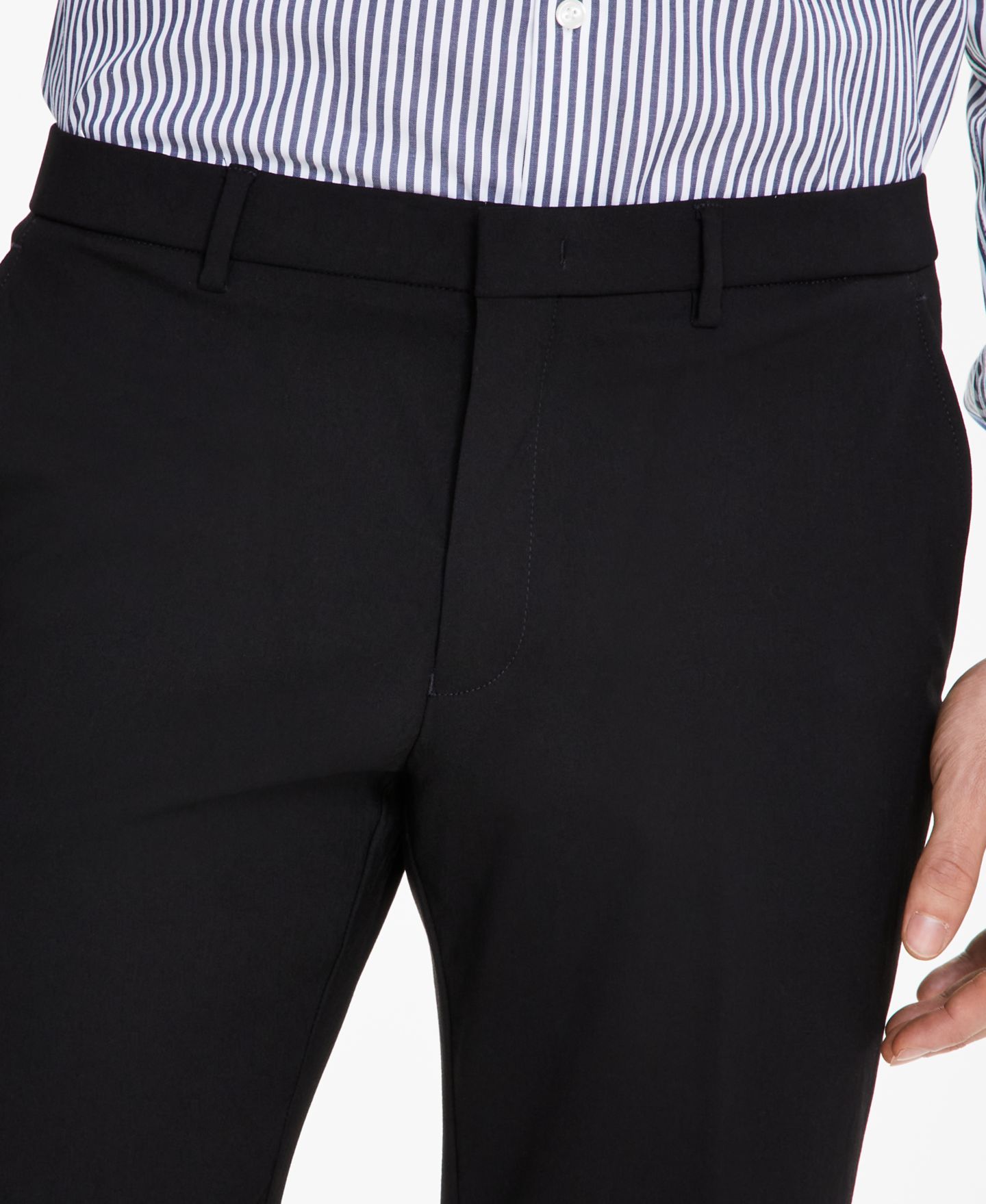 Мужские брюки Tommy Hilfiger Modern-Fit TH Flex Stretch Solid Performance, цвет: Чёрный — фото 9