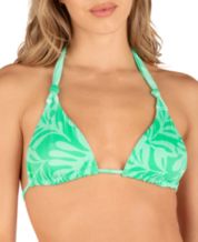 HURLEY Daisy Rib Triangle Bikini Top - BLUE COMBO