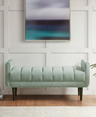 48" Linea Wide Fabric Upholstered Modern Accent Bench