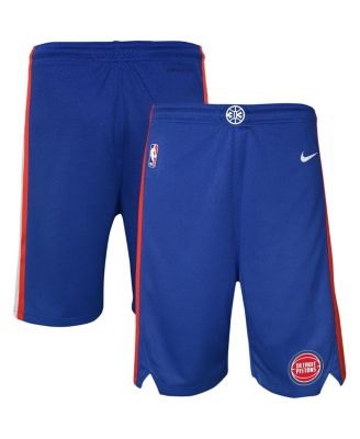 Big Boys Blue Detroit Pistons Icon Edition Mesh Performance Swingman Shorts