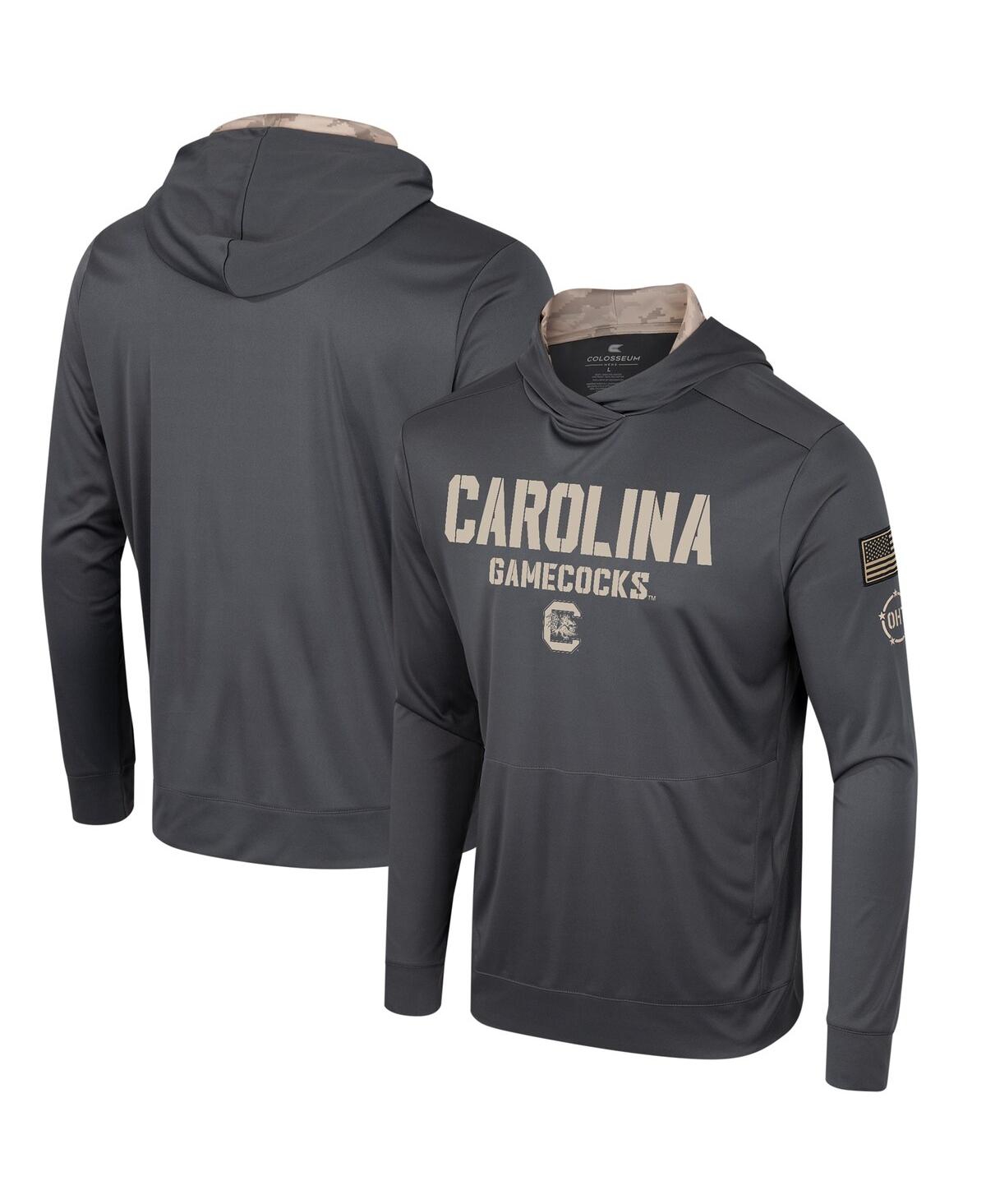 Men's Colosseum Charcoal South Carolina Gamecocks Oht Military-Inspired Appreciation Long Sleeve Hoodie T-shirt - Charcoal
