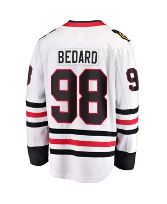 Men's Connor Bedard White Chicago Blackhawks Away Breakaway Player Jersey