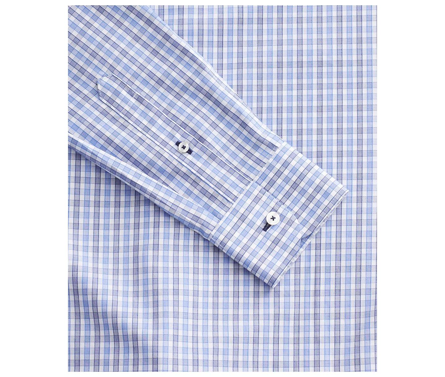 Мужская рубашка UNTUCKit Slim Fit Wrinkle-Free Durif Button Up, цвет: Синий — фото 3