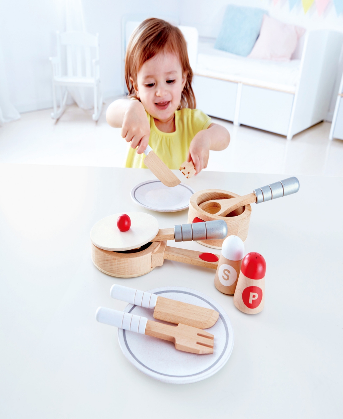 Hape Cook Serve Kitchen Accessory Playset In Multi
