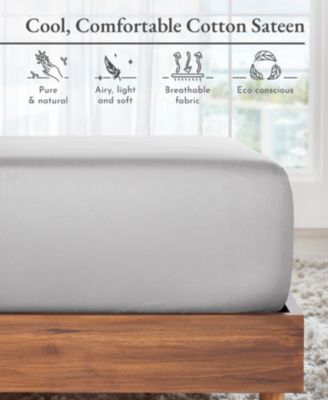 Deep Pocket King Fitted Sheet Only - Soft 100% Cotton Sateen