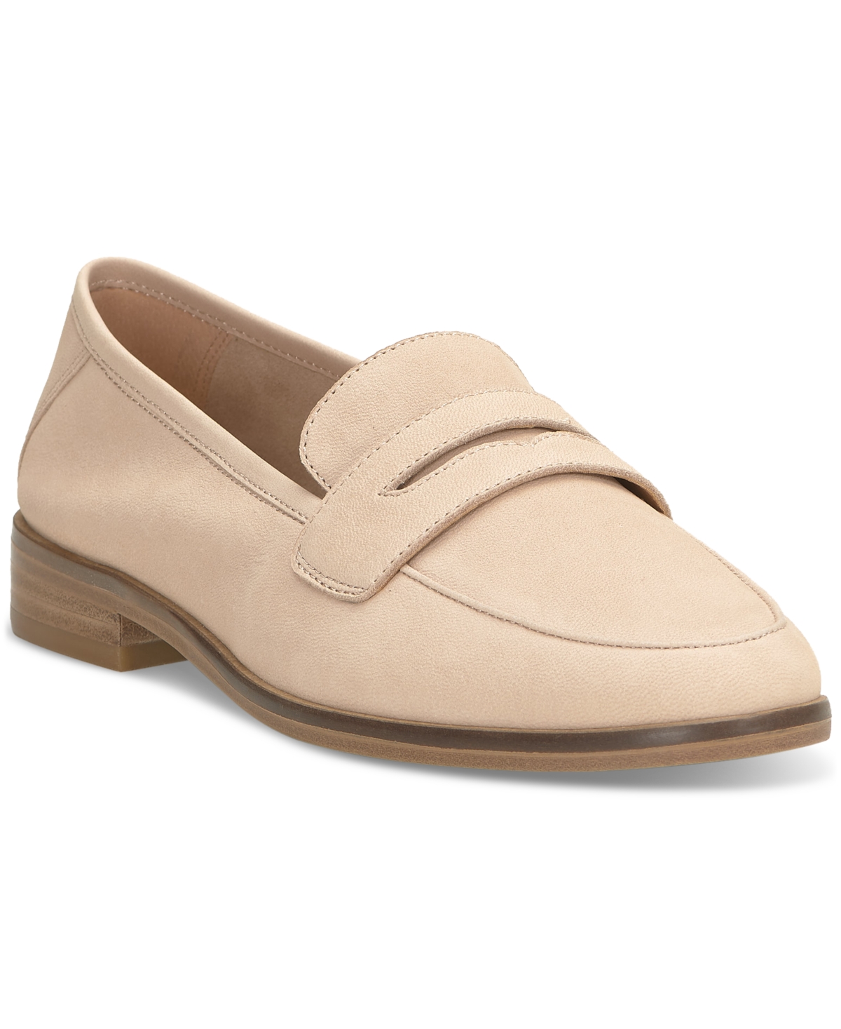 Shop Lucky Brand Women's Parmin Flat Penny Loafers In Cannellini Leather