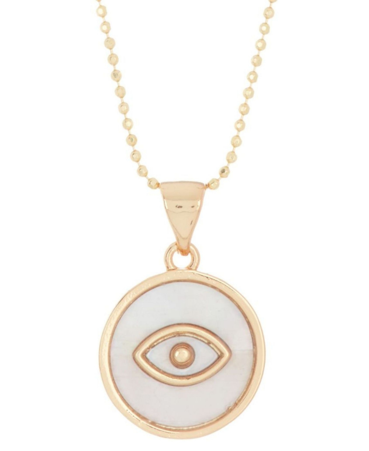 Shop Adornia 14k Gold-plated Mother-of-pearl Evil Eye 18" Pendant Necklace