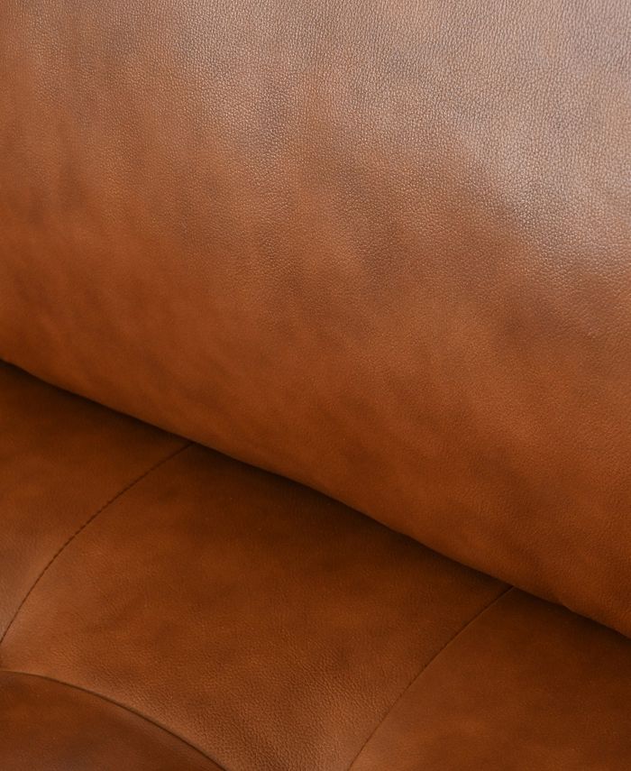 Abbyson Living Holloway 81" MidCentury Leather Sofa Macy's