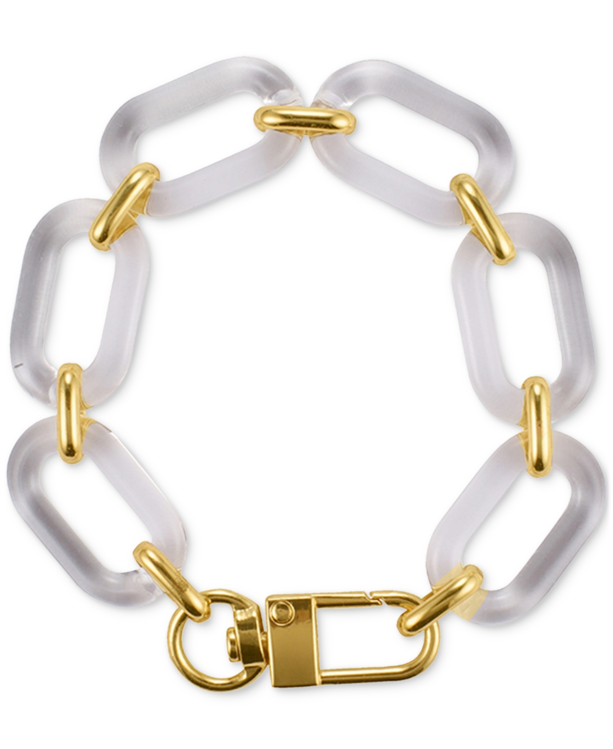 Shop Adornia 14k Gold-plated Lucite Statement Chain Bracelet