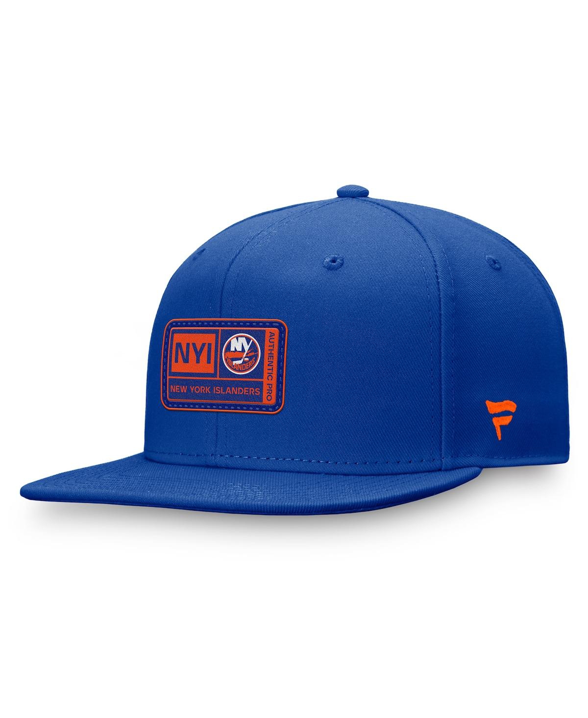 Shop Fanatics Men's  Royal New York Islanders Authentic Pro Training Camp Snapback Hat