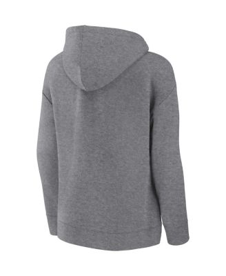 Women's Heather Gray Houston Astros Script Favorite Lightweight Fitted Pullover Hoodie