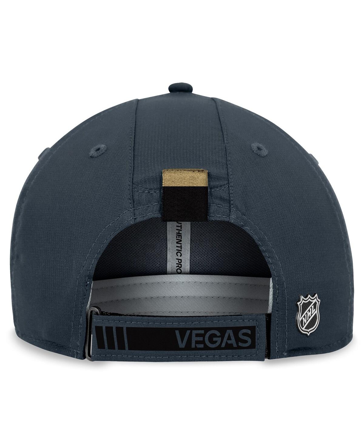 Fanatics Branded Gray Vegas Golden Knights Authentic Pro Rink Adjustable Hat In Gray