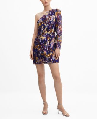 mango off shoulder dress Off-the-shoulder dress with slit detail - Women