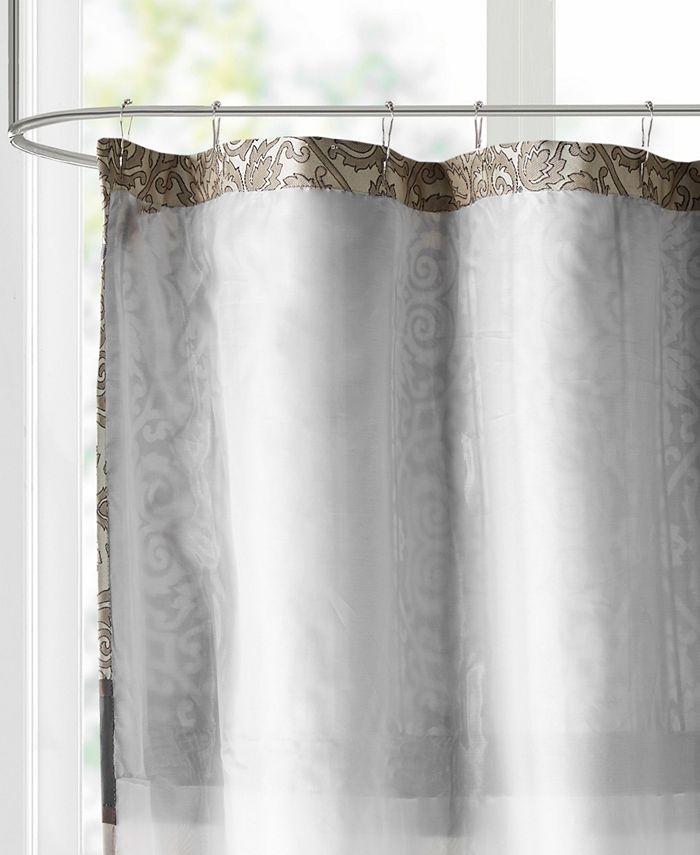 Madison Park Donovan Embroidered Shower Curtain, 72" x 72" Macy's