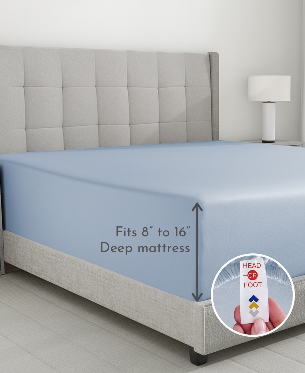 600 Thread Count Fitted Sheet Only - 100% Cotton Sateen