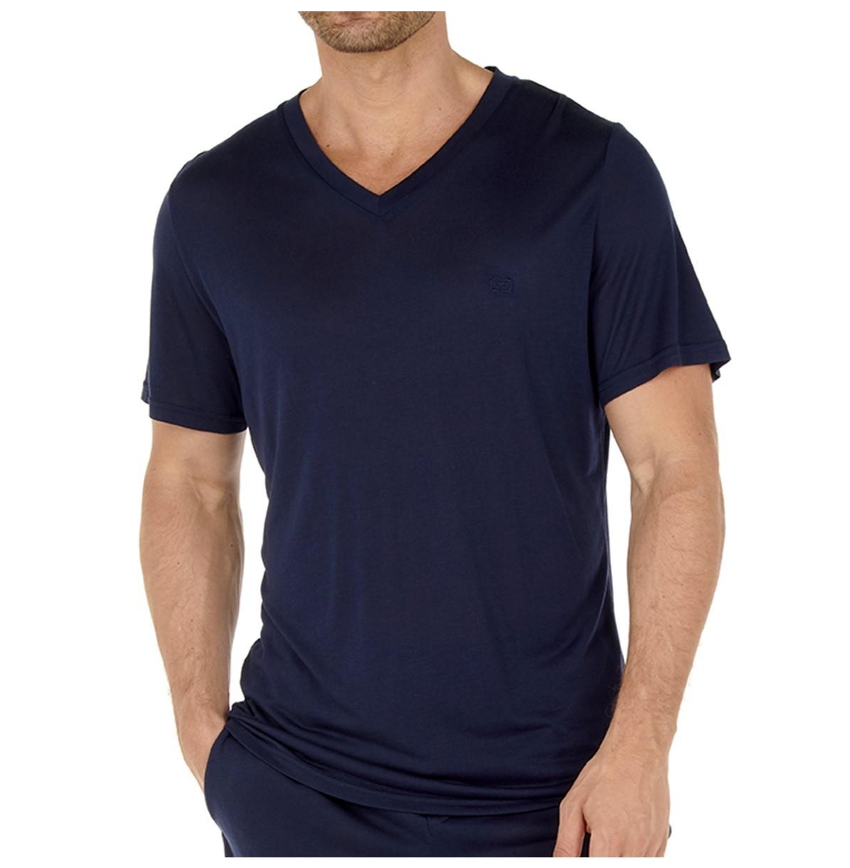 Men's Cocooning Short Sleeve V-Neck T-Shirt - Navy