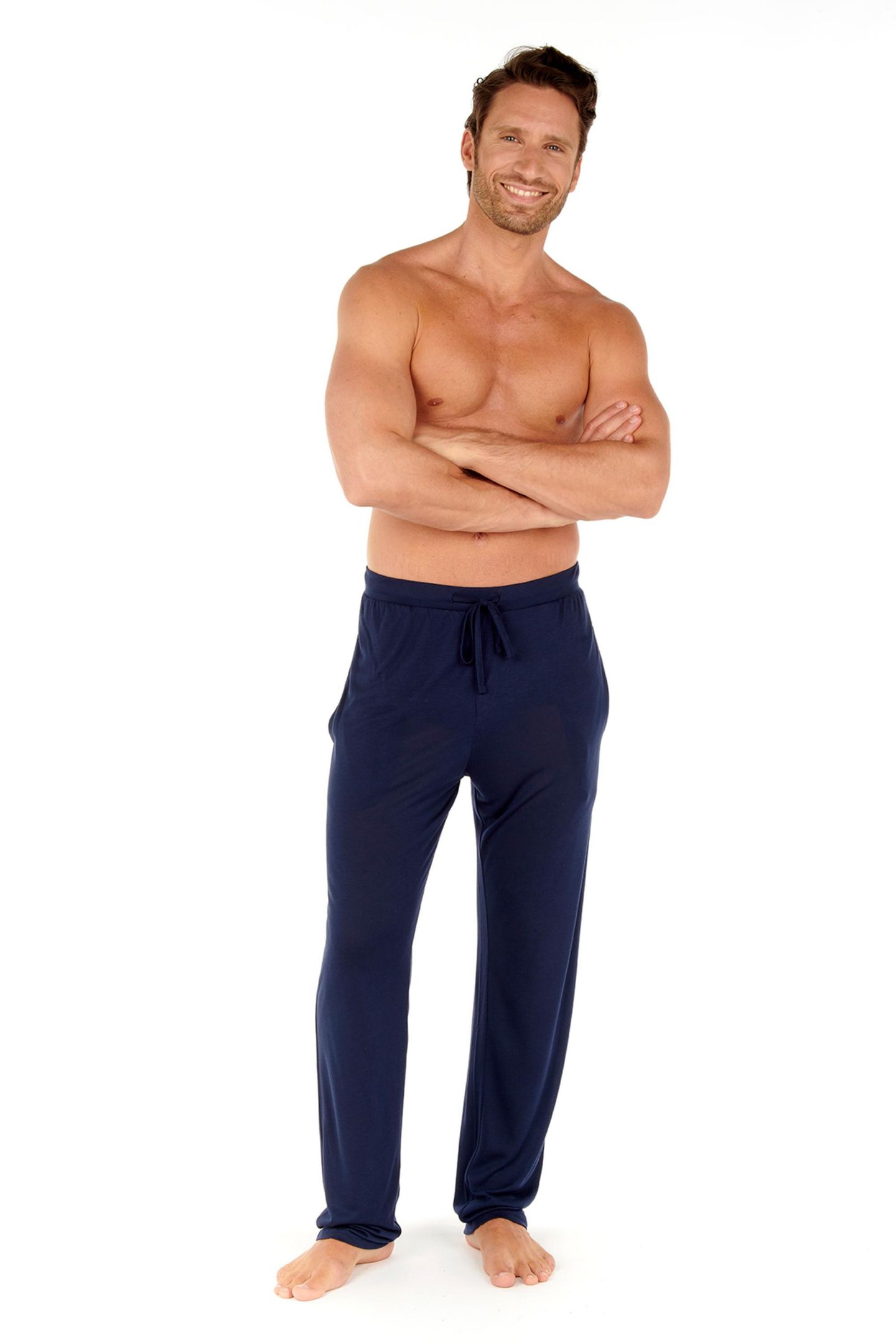 Мужские брюки HOM Pants, цвет: Тёмно-синий — фото 2