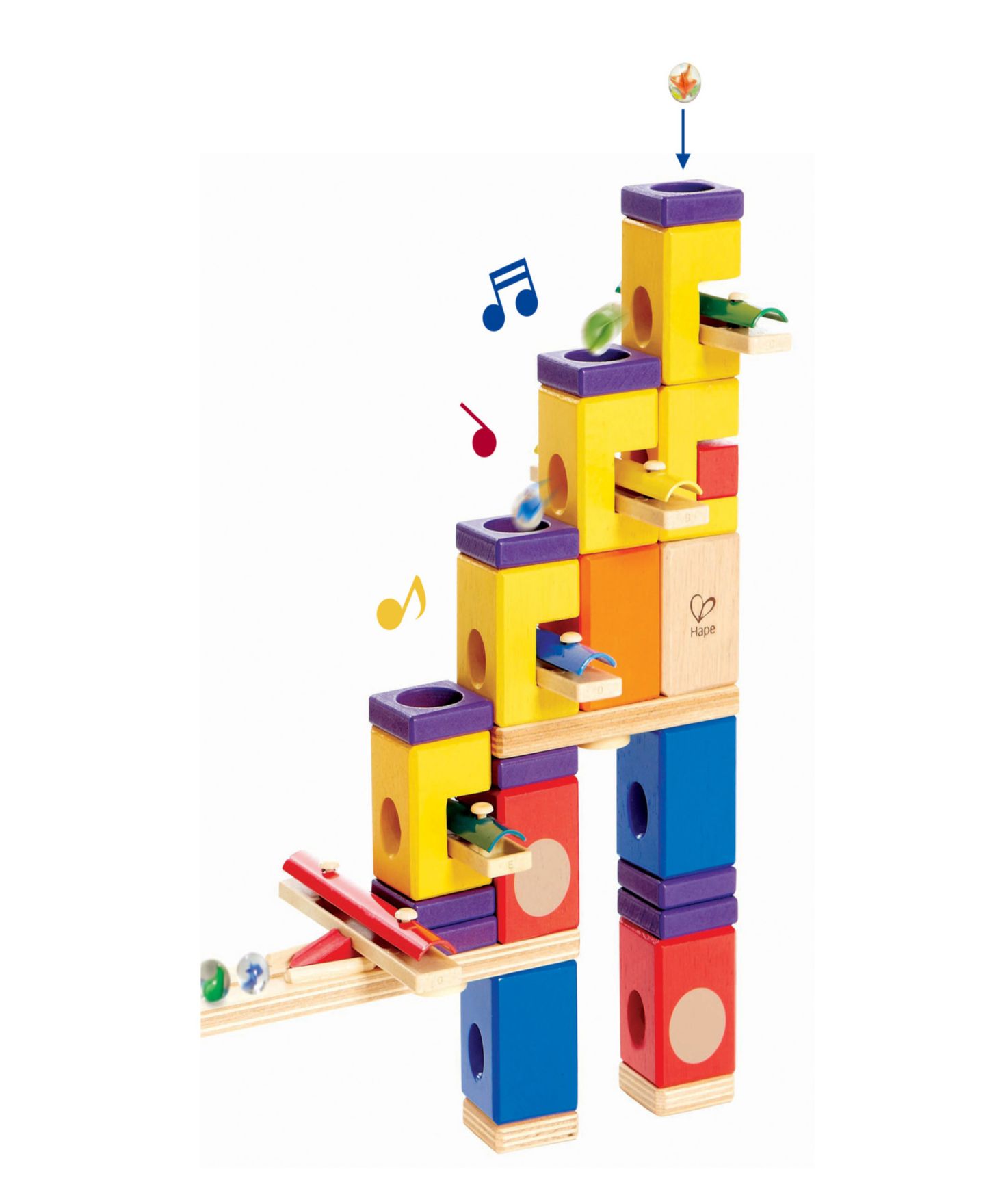 Детская игрушка Hape Music Motion Quadrilla Marble Run Construction — фото 2