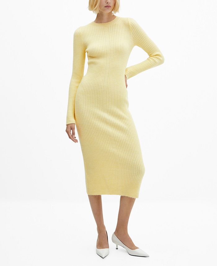MANGO Women's Knit Midi Dress Macy's