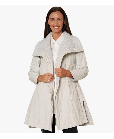 Женское пальто Stella Carakasi Lightly Padded Water Repellent Button-Front Kentfield, цвет: Берёзовый