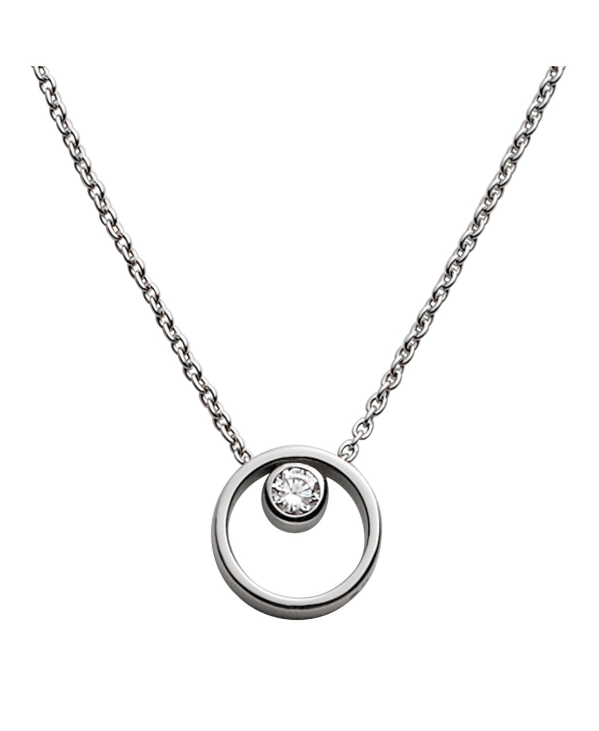 Women's Kariana Silver Crystal Circle Necklace - Silver