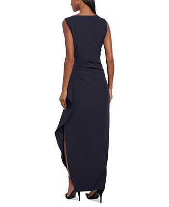 Vince v store neck slit dress