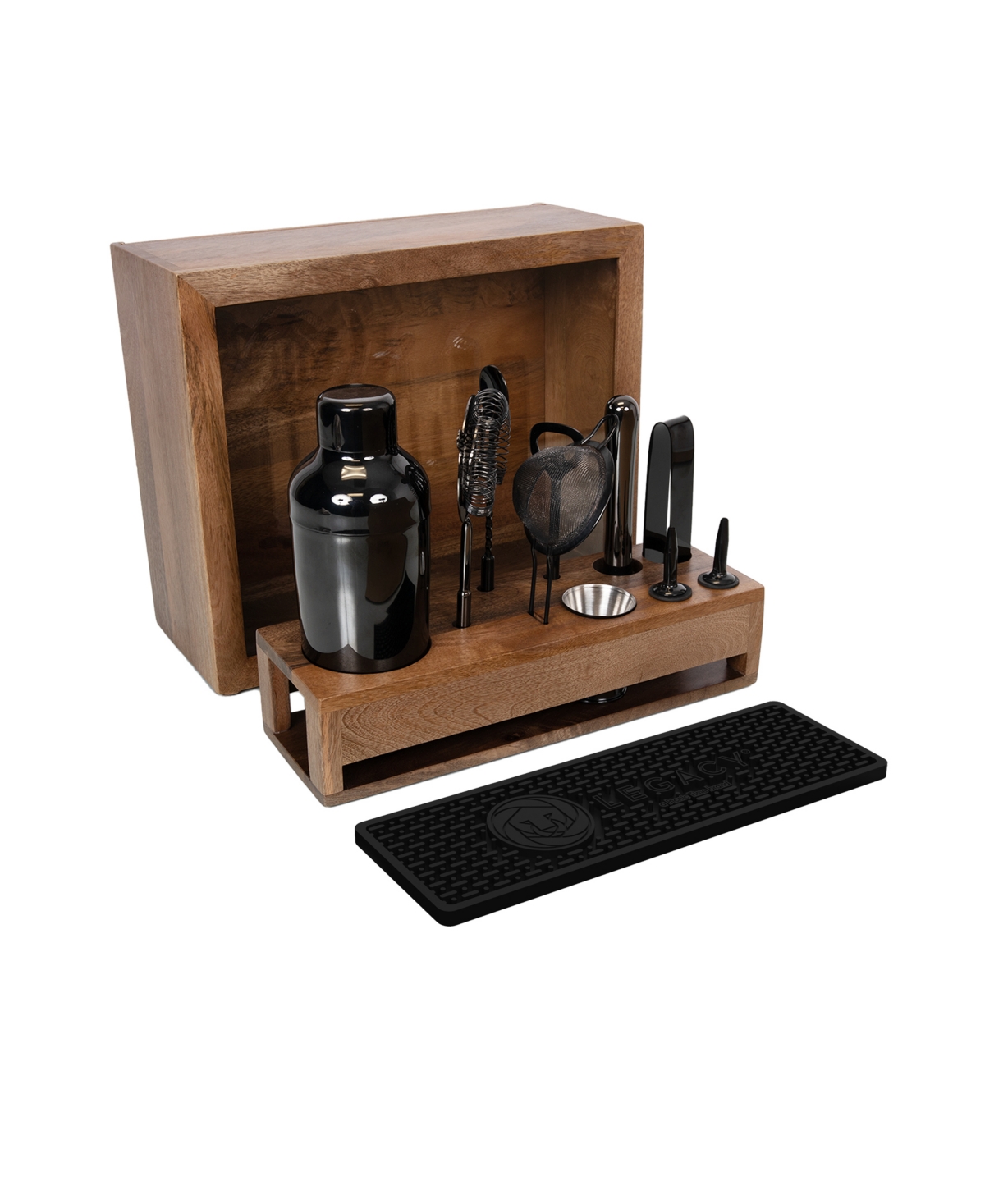 Legacy Old Fashioned Bar Tool 12 Piece Set In Mango Wood