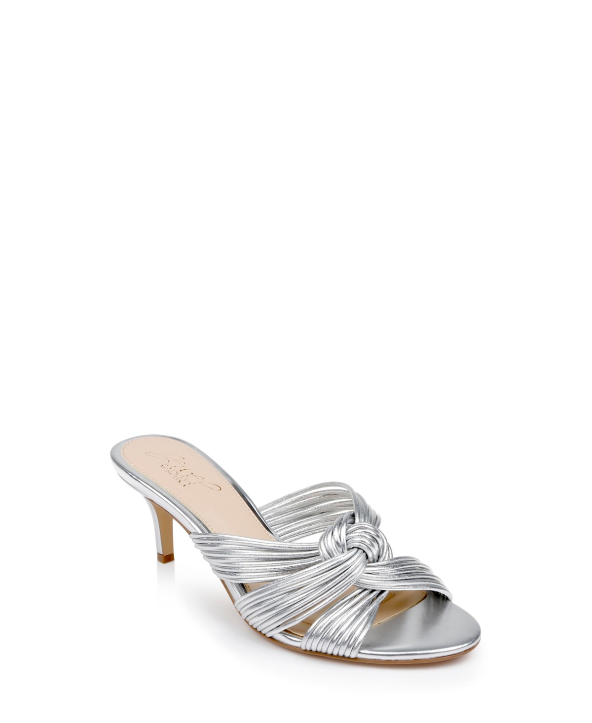 Shop Jewel Badgley Mischka Women's Mia Evening Slide Sandals In Silver Metallic