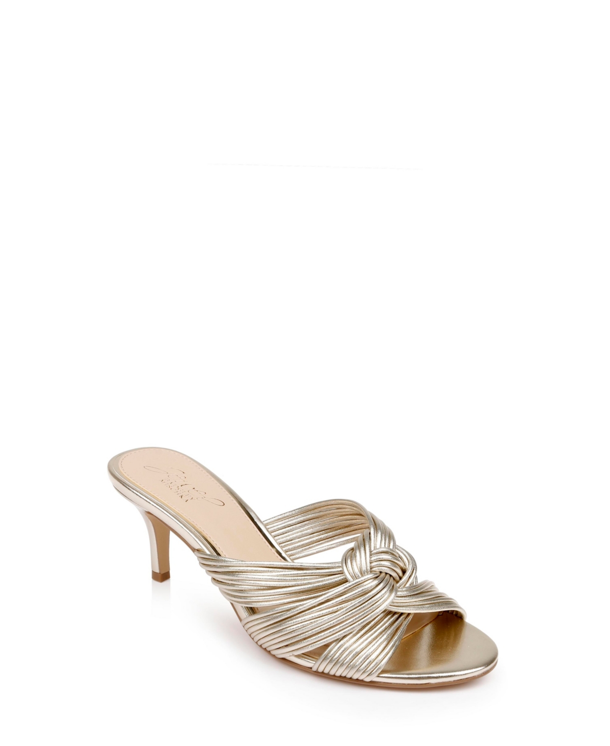 Shop Jewel Badgley Mischka Women's Mia Evening Slide Sandals In Gold Metallic